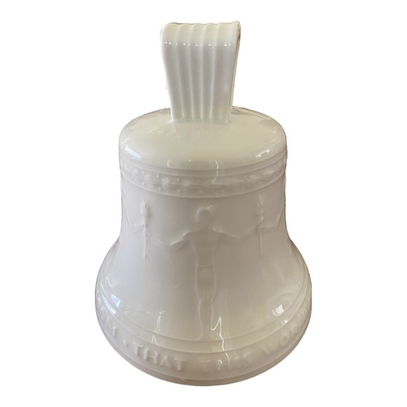 KPM Freiheitsglocke 1950 Freedom Bell White Porcelain Berlin Germany - Picture 9 of 15